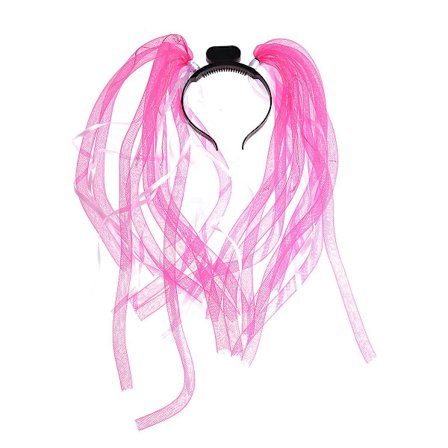 1 st Halloween Luminous Tube Head Band Blinkande Hårband Luminous Tube Pigtail Rosa (Slöjfa för slumpmässig färg)