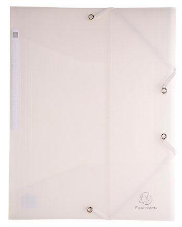 EXACOMPTA Gummibandsmapp A4 PP 3-klaff transparent - Lyreco - Kontorsmaterial - Mappar och plastfickor - Gummibandsmappar 3-klaff - Plast