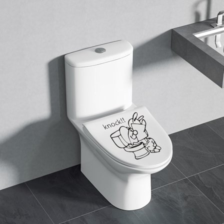 Toiletbræt Klistermærker, 2 Stykker Sjove Toiletbræt Klistermærker, Sjove Toilet Klistermærker, Selvklæbende Design, til Toiletlåg, Vægge