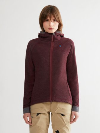 Klättermusen Hödur Hooded Zip Women's's - Tawny Red - Women's - M