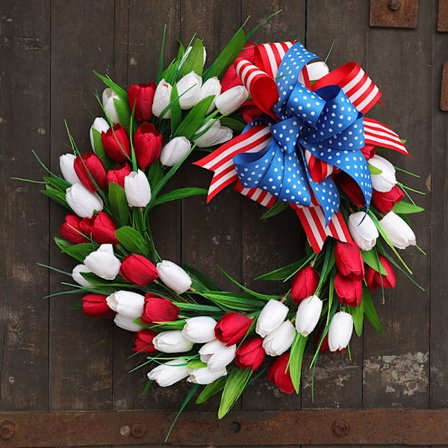 Dørkrans Påskekrans Europeisk Stil Kunstig Girlander Rottingring Ornamenter Kunstig Langt Blad for Dør Terrasse Hage Festival Feiring