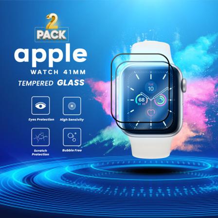 2-pack Apple Watch Series 7 41mm -härdat Glas 9h–super Kvalitet