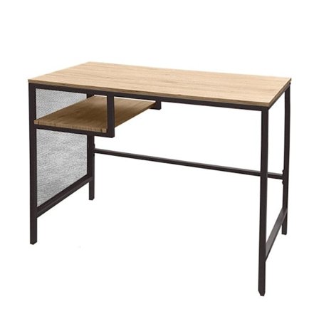 Skrivbord i MDF och svart metall