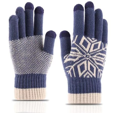 2 par varme hansker vinter berøringsskjermhansker damevotter tykke strikkehansker herre