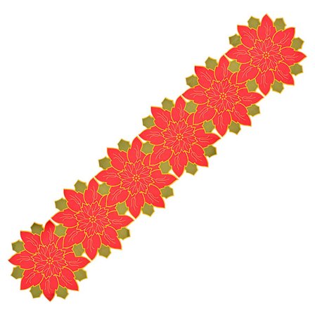 Julkampanj Juldekoration Julblomma Bordslöpare Julrestaurang Festlig Atmosfär Heminredning Bordsduk