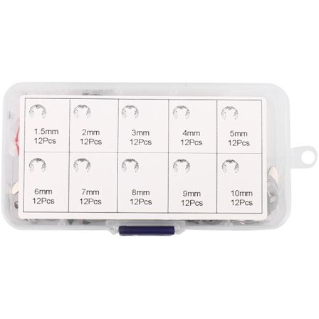 120 kpl sarja 304 ruostumaton teräs E-klipsi aluslevyvalikoima sarjat sokka lukitusrengas akselin kiinnitykseen M1.5-M10