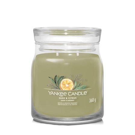 Yankee Candle Signature Jar Candles Sage & Citrus 368g - Candela Profumata