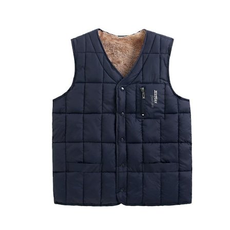 Herrar Friluftsliv Stå Krage Fleece Jacka Väst Casual Vadderad Väst Jackor