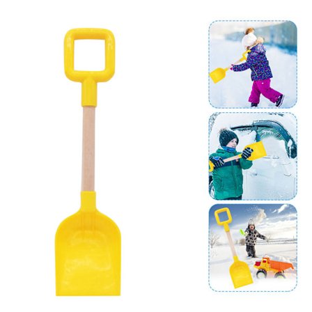 1 stk. snøskuffe for barn, strandskuffe for barn med trehåndtak