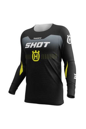 Motokrosový Dres Shot Aerolite Černá/Tmavá Šedá M