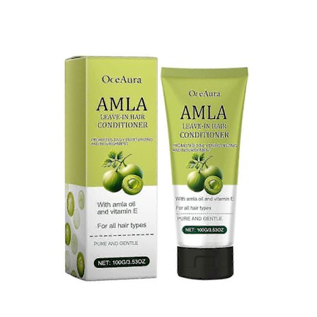 Amla Leave-In Conditioner för Hårtillväxt & Hårbottenhälsa Närande, Lätt, Icke-Fet Återfuktare med Karneolfruktextrakt & Vitamin E 10
