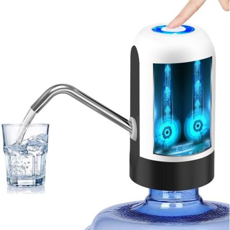 Vandflaskepumpe 5 gallon vandflaske automatisk USB-opladning Automatisk drikkevandspumpe Bærbar elektrisk vanddispenser (Hvid) CDQ