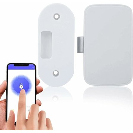 Smart Bluetooth-skaplås - Nøkkelfri usynlig lås APP Fjernlås for fil/garderobe/skoskap/bokssikkerhet