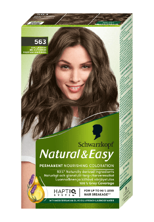 Schwarzkopf Natural & Easy 563 Sval Ljusbrun Hårfärg Unisex Brun 142,5 ML
