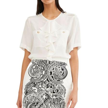 Max Mara, top Wit, Dames, Maat:L