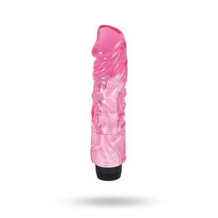 22cm Thick Realistic Vibrating Dong - Pink - Sustainable Pleasure