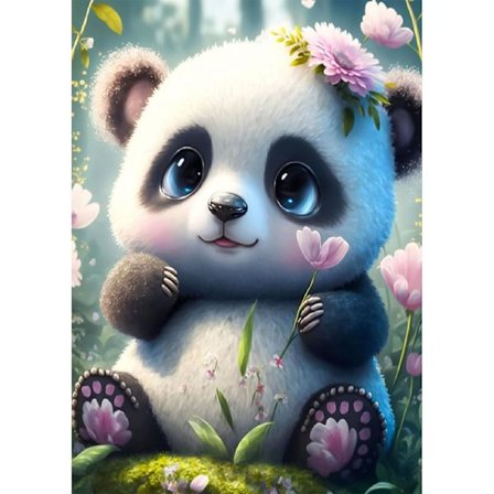 Söpö Panda, 5D Timanttimaalaus Aikuisten Eläin, Timanttimaalaus Se