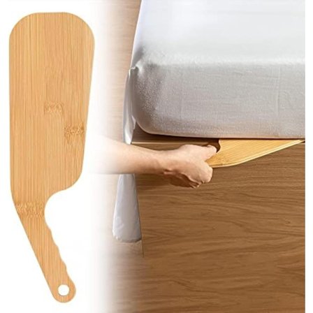 Sengelakentucker i bambus, ekstra bred madrassløfter for stramme og sikre laken, ideell for eldre, omsorgspersoner og hotellpersonale