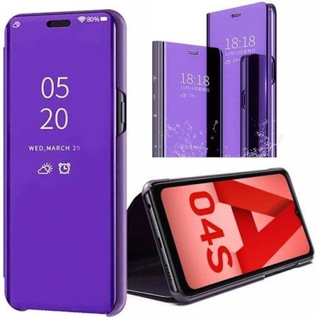 Fodral till Samsung Galaxy A04s Skydd fram och bak Smart Fodral Clear View - Lila