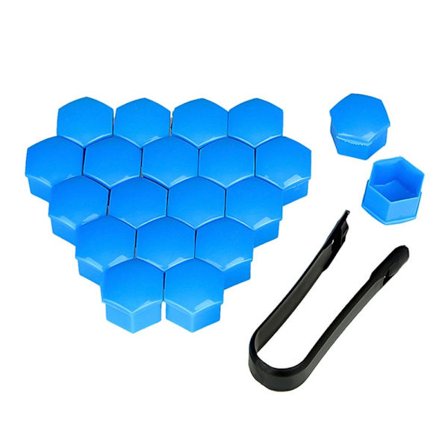 40 stk 17mm/19mm Bil Hjulkapsler Bolte BLÅ 17MM