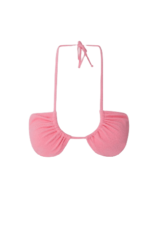 Understatement Strappy Bandeau Bikini Top Dam Rosa XS