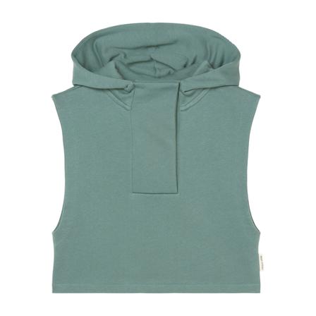 Marc O'Polo Sleeveless hoodie in a cropped fit Grøn, Dame