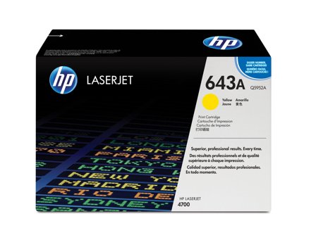 HP 643A gul LaserJet-tonerkassett, original, 829160493893