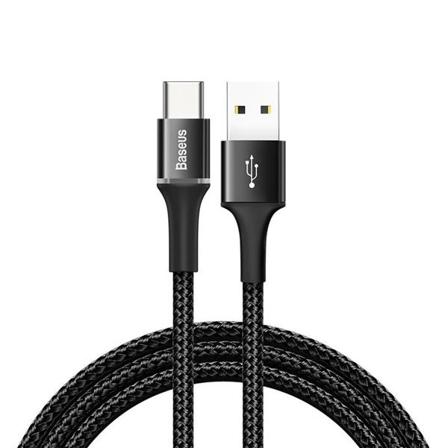 Baseus Halo Usb-c Kabel Med Led 3a - 1m Svart