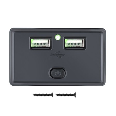 Dobbelt USB Hurtigopladere Stikkontakt Opladeradapter til Motorcykel Båd Autocamper