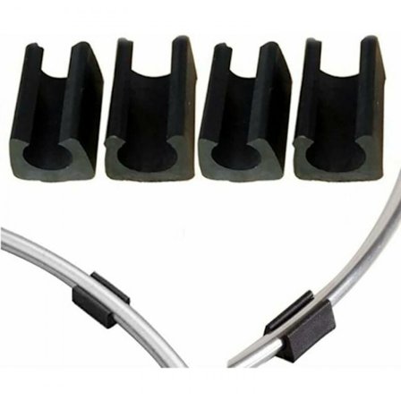 20-pack 20 st U-formade plaststolsben, 12 mm diameter, svart