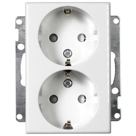 Elko EKO05443 Stikkontakt 2-veis, jordet, Strømbrytere & vegguttak