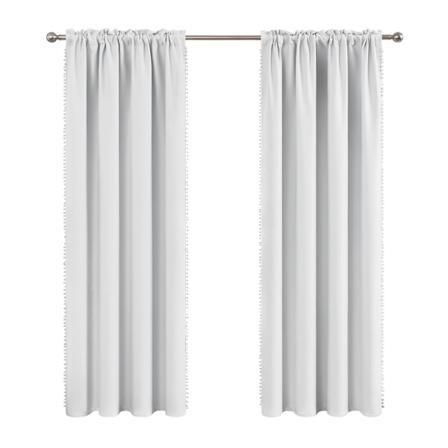 Enfärgad Sovrum Vardagsrum Gardin Panel Avdelare Valans White 100*130
