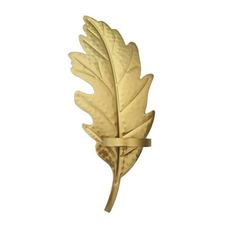 Dekorativ vægmonteret lysestage i metal med blade til kreativ boligindretning