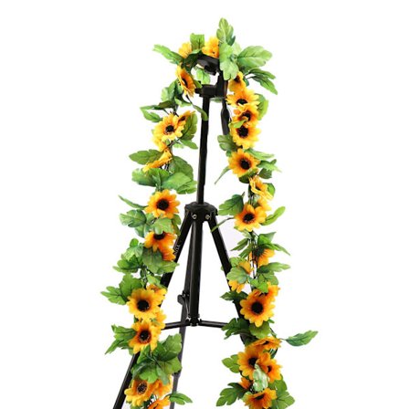 1 stk. 2,5 m guirlande 3 blade kunstige solsikke guirlander Arti