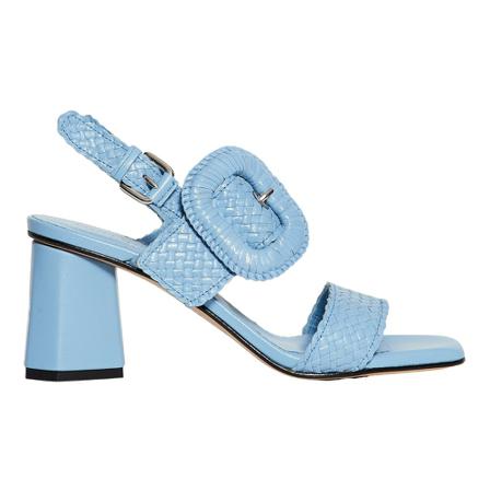 Pons Quintana Braided sandal with heel , Blauw , Dames , Maat: 40 EU