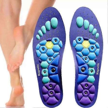 1 Pari Magneettiset Akupainantapohjalliset Unisex Jalkaholvituki Edistää Verenkiertoa Lievittää Väsymystä Ortopedinen (l)