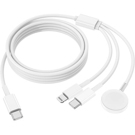 2025 Uusin malli Apple Watch -laturi, Apple iWatch magneettinen pikalaturi USB C -kaapelilla, 3 in 1 -monitoimilatauskaapeli 1,8 m, yhteensopiva W:n 