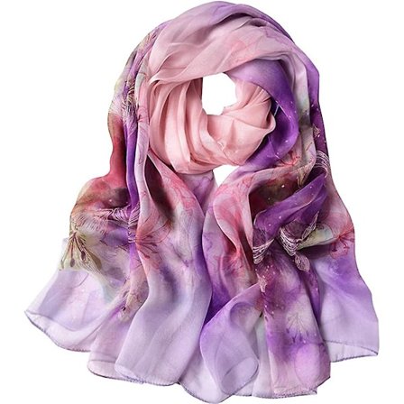 Silkeskjerf for kvinner - 100 % silkeskjerf - Lett og elegant gave