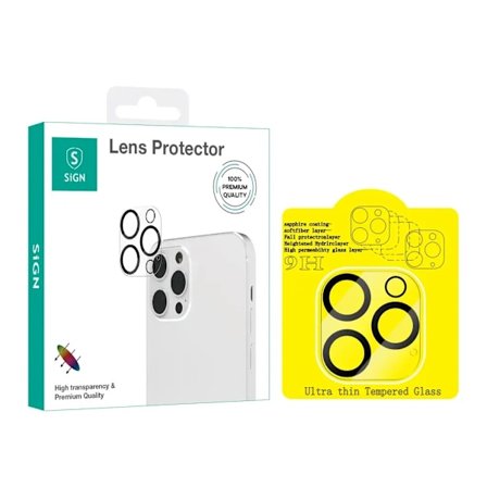 SiGN iPhone 15 Pro Max/15 Pro Kameran linssuojus karkaistusta lasista