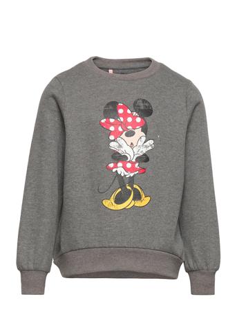 Konmickey/Minnie Life L/S Top Box Swt Grey Kids Only
