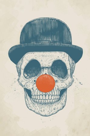 Pelcasa - Poster Dead Clown - Beige - Postere - Fra Homeroom