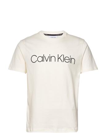 Cotton Front Logo T-Shirt T-shirts Short-sleeved Valkoinen Calvin Klein