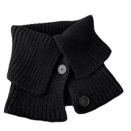 Halsvarmer i strikk for kvinner, høst og vinter, med falsk krage, tykk elastisk nakkebeskyttelse, trendy DB