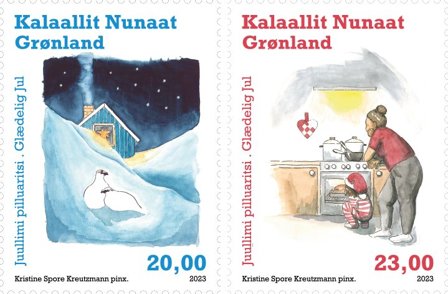 Grønland - Julen 2023 - Postfrisk sæt 2v