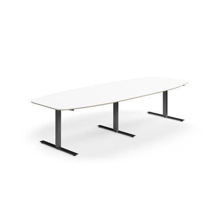Conference table NOVUS, 3200x1200 mm, black/white