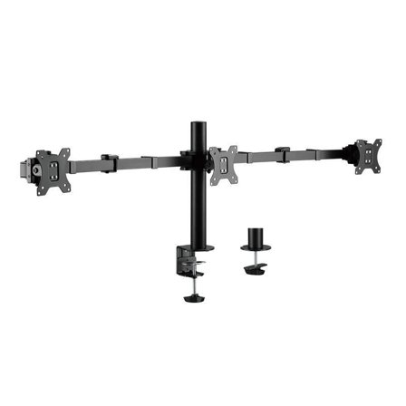LogiLink Triple monitor mount 17–27" arm length: adjustable