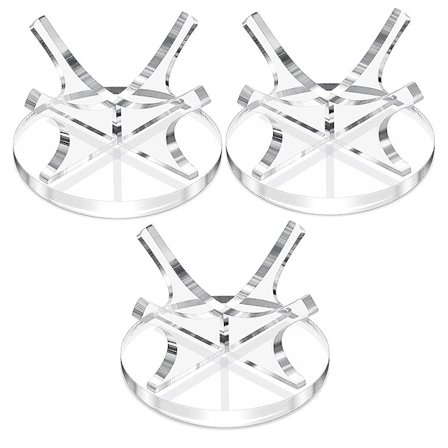 3 stk. Akryl Lille Bold Stativ Holder Sport Bold Display Stativ Til Baseball Golf Softball Tennis