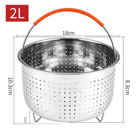 Rustfritt stål Steamer Basket Pot Tilbehør for 3/6/8 Qt Pot