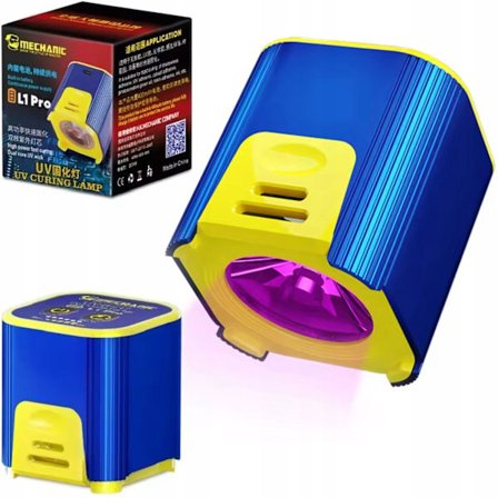 UV LED Lampe Mechanic L1 Pro – Kompakt og Mobil | USB-C + Batteri 300MAh | 5–7W | Timer 30S/60S/Kontinuerlig