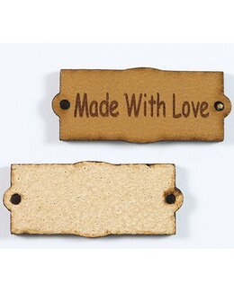 Nahkainen ompelumerkki Made with love